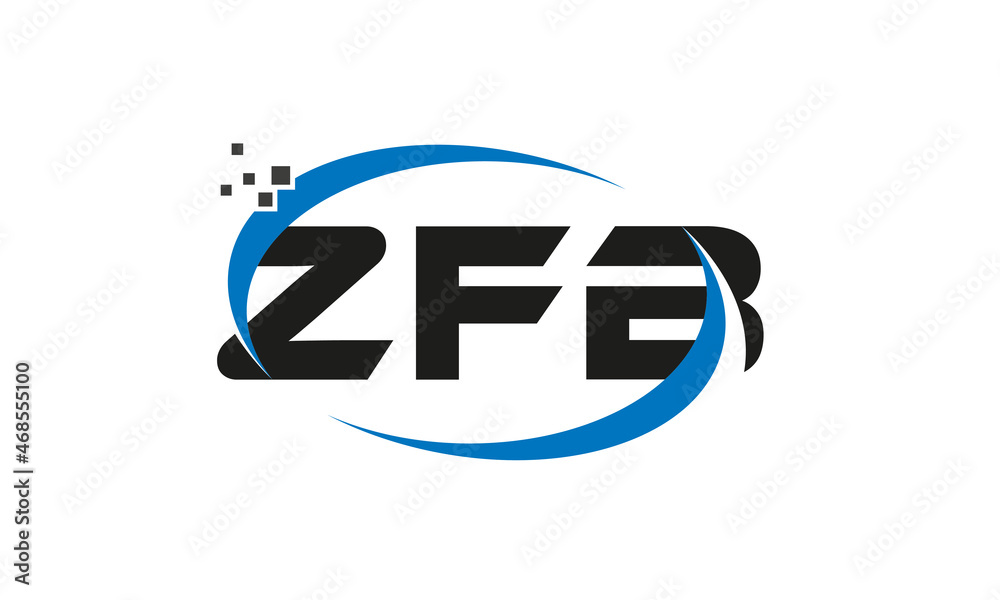 dots or points letter ZFB technology logo designs concept vector Template Element dots or points letter ZFB technology logo designs concept vector Template Element