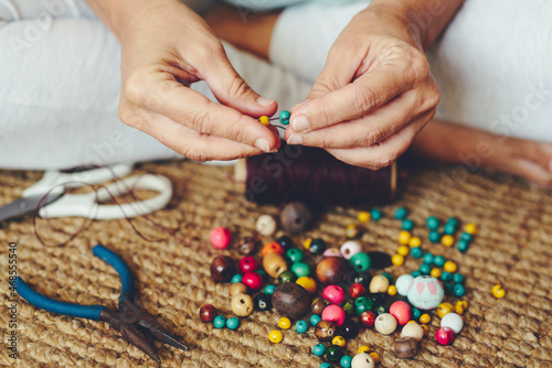 Foto People at home with work or hobby job activity