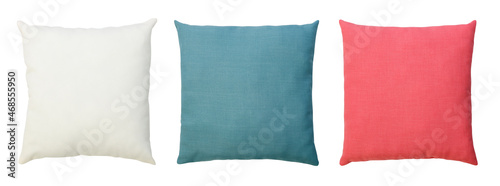 Bild auf Leinwand Modern cushion, Pillow isolated on white background .