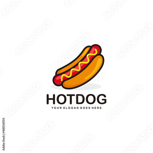 Hot dog logo design vector illustration