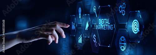 DIgital marketing online internet business technology concept.
