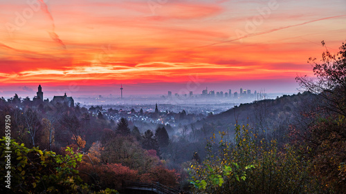 Skyline Frankfurt von Kronberg Malerblick