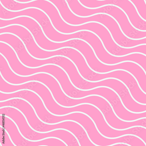 pretty cute girly abstract pink and white seamless wave pattern
