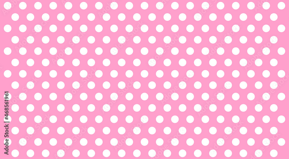 pretty cute polka dots seamless pattern retro stylish vintage pink and white wide background concept for fashion printing