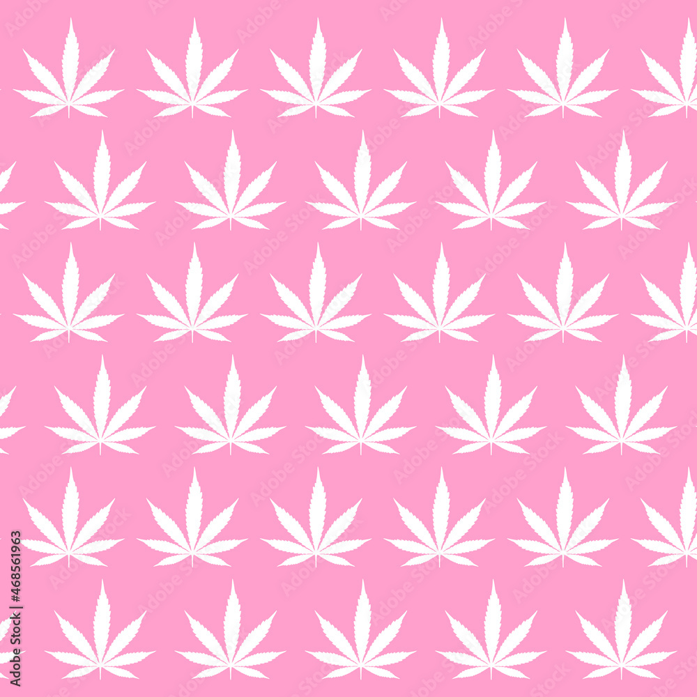 pretty cute girly pattern of weed marijuana retro vintage stylish pink background pretty cute girly pattern of weed marijuana retro vintage stylish pink background