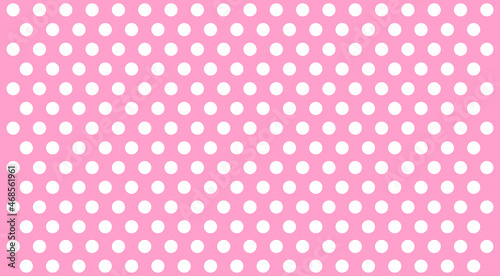 pretty cute polka dots seamless pattern retro stylish vintage pink and white wide background concept for fashion printing