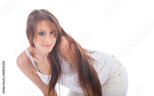 Attractive young woman smiling