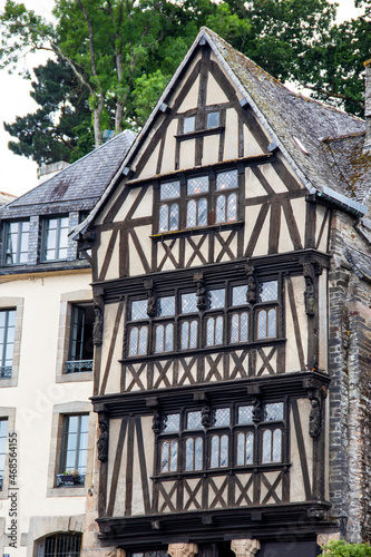 Morlaix. Maison à colombages dans le centre historique de la ville. Finistère. Bretagne 