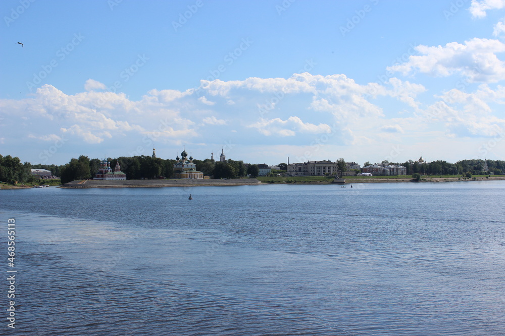 Volga River, near the city of Uglich - view from the ship