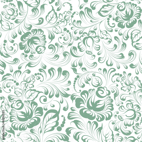 Seamless pattern from flowers of roses on a white background.