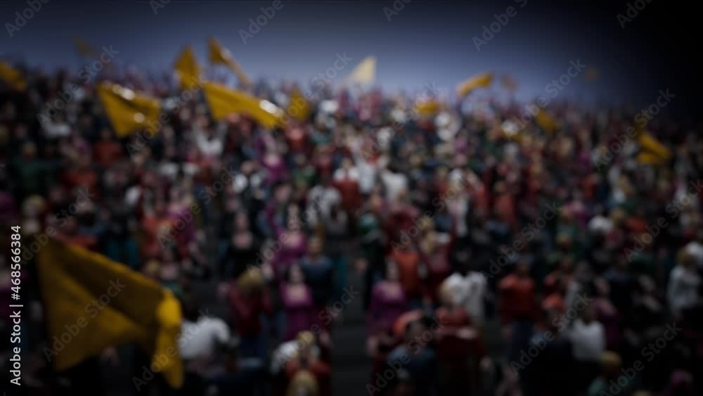 Crowd of defocused People Cheering, clapping, Applauding, Having Fun, Celebrating at Sport Event, Concert, TV show, Festival, Background Silhouette. High quality 4k footage Crowd of defocused People Cheering, clapping, Applauding, Having Fun, Celebrating at Sport Event, Concert, TV show, Festival, Background Silhouette. High quality 4k footage