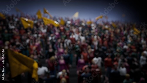 Wallpaper Mural Crowd of defocused People Cheering, clapping, Applauding, Having Fun, Celebrating at Sport Event, Concert, TV show, Festival, Background Silhouette. High quality 4k footage Torontodigital.ca