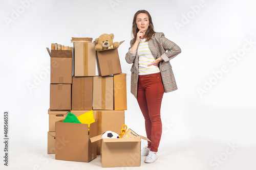 Old things in boxes. Concep...