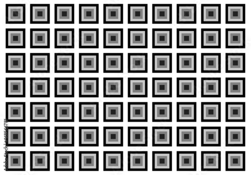 Fondo de mosaicos en tonos grises sobre fondo blanco