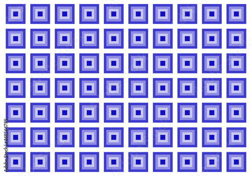 Fondo de mosaicos en tonos azules sobre fondo blanco