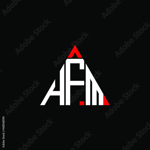 HFM letter logo creative design. HFM unique design
 photo