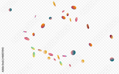 Multicolored Confetti Happy Transparent