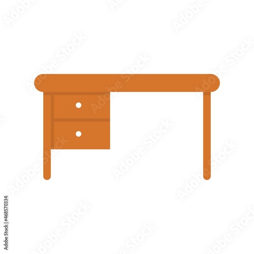 Desk Flat Vector Icon Design