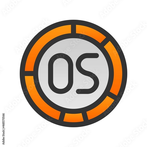 Operating System Filled Gradient Vector Icon Design