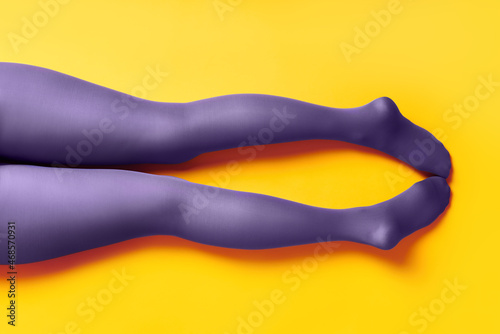 Tired woman laying on floor