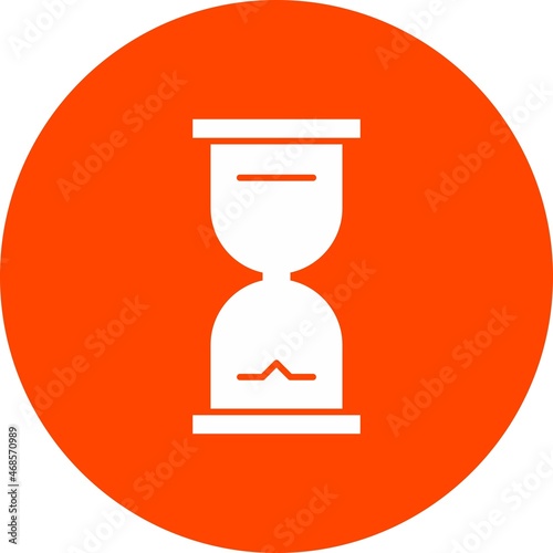 Hourglass Glaph Circle Vector Icon Design