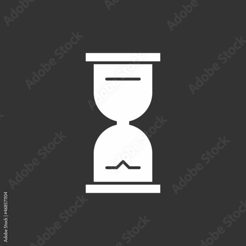 Hourglass Glyph Inverted Vector Icon Design