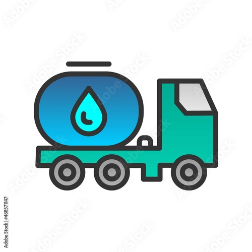 Fuel Tank Filled Gradient Vector Icon Design