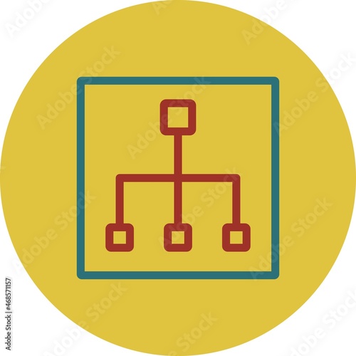 Organization Line Two Color Vector Icon Design