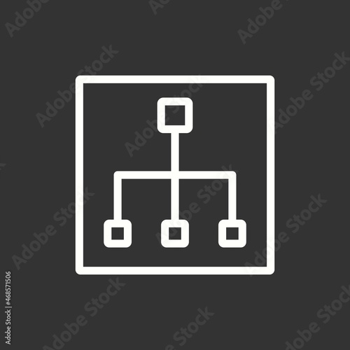 Organization Line Inverted Vector Icon Design