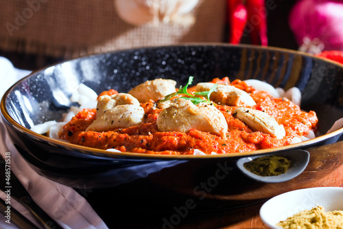 tikka masala with chicken and noodles