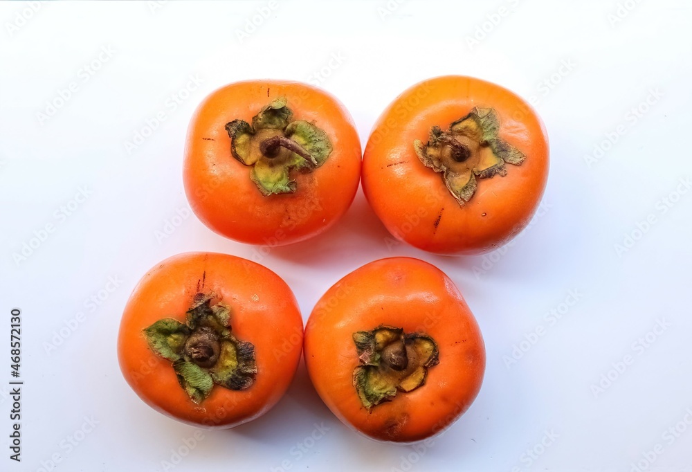 Persimmon fruit isolated on white background. Orange fresh ripe persimmon. Set of persimmons. Collection.
Persimmon fruit isolated on white background. Orange fresh ripe persimmon. Set of persimmons. Collection.