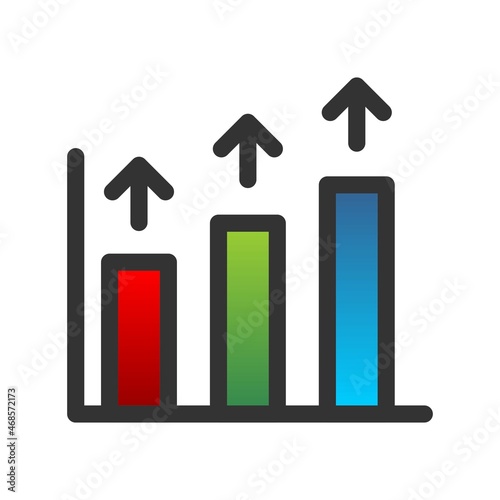 Profit Filled Gradient Vector Icon Design