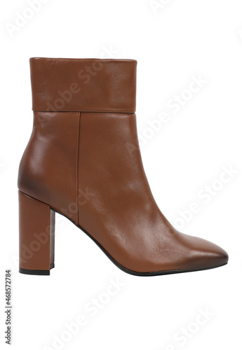 Women's brown leather boots