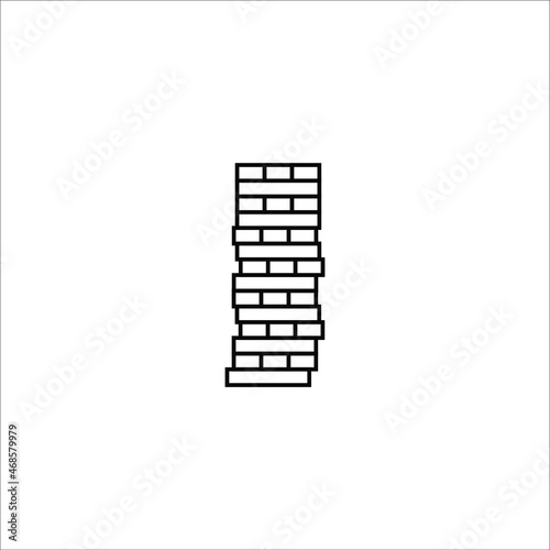 Jenga game icon vector symbol illustration