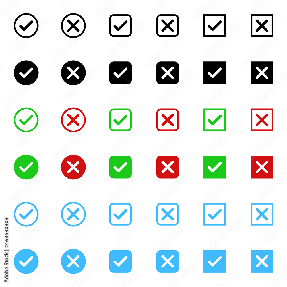 check mark vector icon set check mark vector icon set
