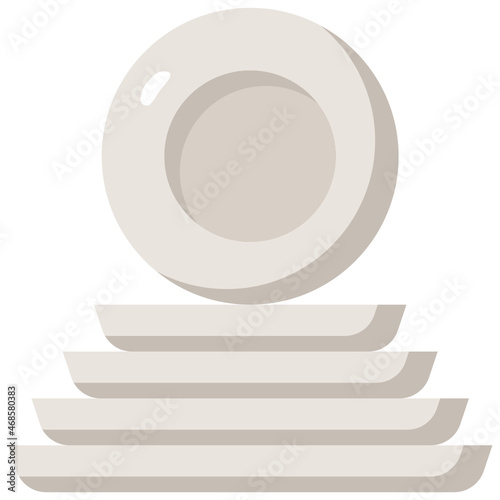 dishes flat icon