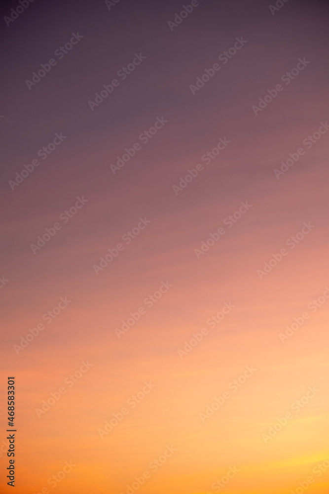 beautiful orange clouds  and sunlight on the blue sky perfect for the background, take in everning,Twilight,vertical