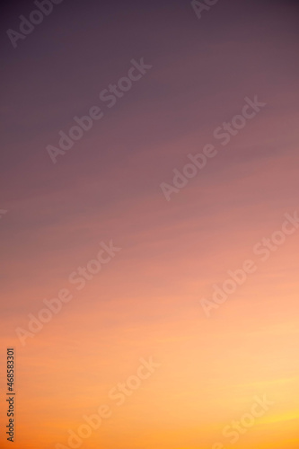 beautiful orange clouds and sunlight on the blue sky perfect for the background, take in everning,Twilight,vertical