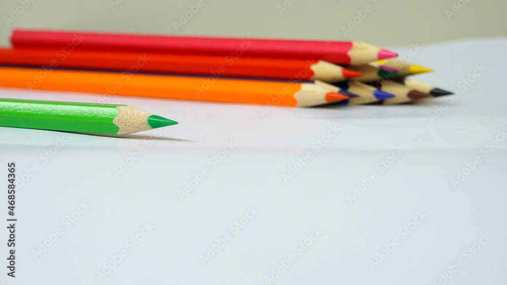 Fototapeta premium pencils on a white background