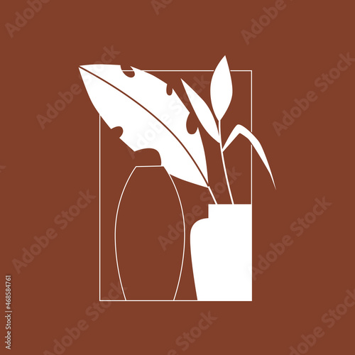 Abstract poster with still life. Minimalism. Vector illustration.