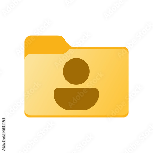User files folder icon. Personal documents directory. Desktop icons. My computer PC shortcut signs. System software and devices. New eleven inspired vector illustrations.