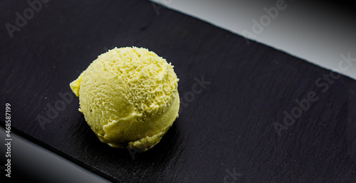 Still life artisan ice cream background