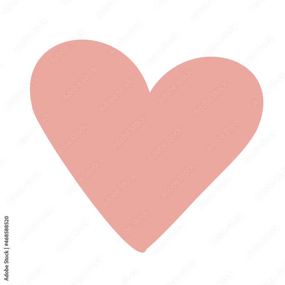 Heart simple pink vector illustration. For Valentines day Heart simple pink vector illustration. For Valentines day