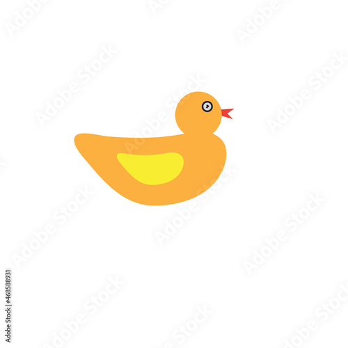 Vector duck or bird minimalist logo or image