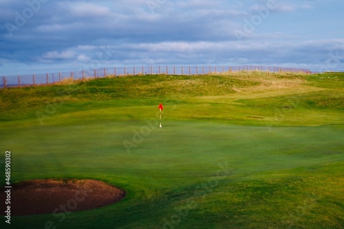 golf course in the morning photo