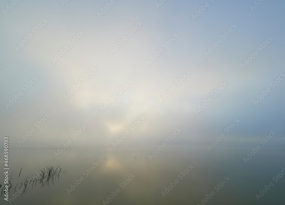 Mist on the water, Bellus, Spain