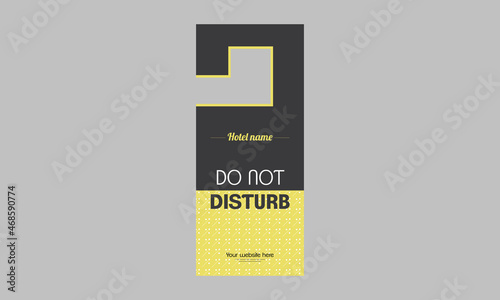 Hotel Door Hanger Layout design, do not disturb hangers