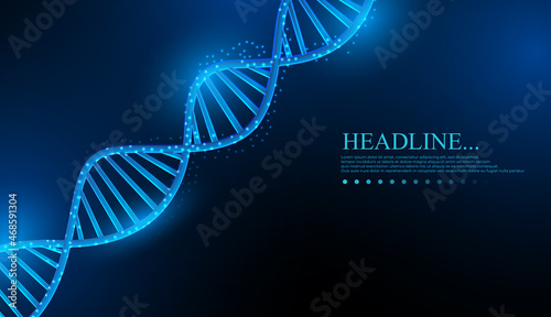 DNA. Abstract 3d DNA molecule. Medical science, genetic biotechnology, chemistry biology, gene cell concept vector illustration or background. innovation technology concept.