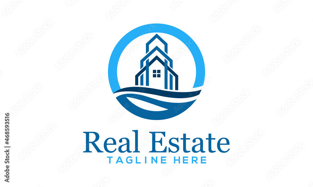 Real Estate creative Logo template | Real Estate, Building and Construction Logo Vector Design
