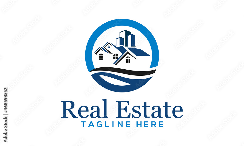 Real Estate creative Logo template | Real Estate, Building and Construction Logo Vector Design